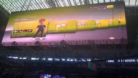 شاشة عرض LED ملونة كاملة الإعلانات التجارية الخارجية P8 مثبتة على الحائط مع سطوع عالٍ