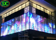 شاشة LED شفافة عالية P10.41 بالألوان الكاملة لمركز التسوق الواجهة الزجاجية