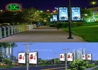 WIFI / 3G / 4G الإعلان شاشات LED شارع الخفيفة Pole Prab Display RGB P6 High Brightness