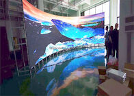 الصين عالية الجودة أدى الفيديو الجدار P3.91 داخلي في الهواء الطلق شاشة عرض ليد منحنية لمتجر / سوبرماكيت