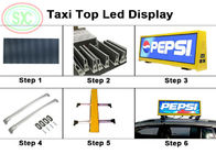 علامة LED خارجية P 10 بالألوان الكاملة لإعلانات سيارات الأجرة موك 10 قطعة