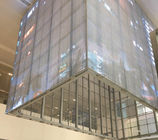P10.42mm بالألوان الكاملة الصمام شاشة زجاج الجدار الفيديو شفافة أكثر من 4200cd السطوع