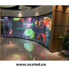 شاشة عرض LED شفافة ملونة كاملة داخلية p3.9-7.8 شاشة عرض فيديو LED منحنية SMD للعرض