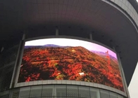 شاشة عرض Led تجارية خارجية للشمس مقاس 4 × 8 جدران خارجية ثابتة سلسلة كاملة الألوان P6 Smd2727 علامة مفتوحة للشاشة للمباني
