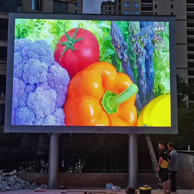 شنت العمود P10 HD الفيديو جدار الفيديو 960X960MM خزانة الحديد شاشة LED الخارجية