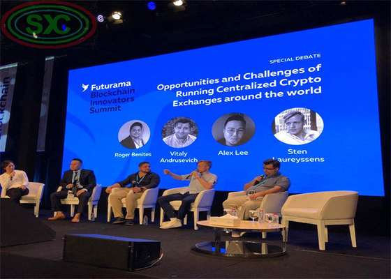 شاشة LED داخلية عالية التباين ملونة P4 LED نصب ثابت على الجدار للعروض الداخلية
