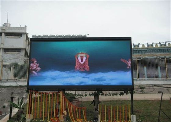 شاشة LED خارجية P10 SMD بدقة 10000 بكسل/متر مربع IP65 للملاعب