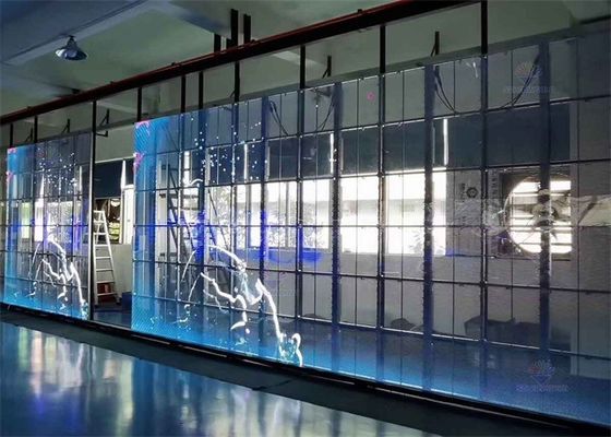 سعر جيد شاشة فيديو شفافة P8.93 عالية الوضوح ضمان 3 سنوات 90٪ معدل الشفافية الانترنت