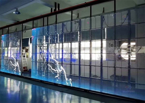 SMD2121 شاشة LED شفافة ملونة كاملة الإعلانات إشارة النافذة