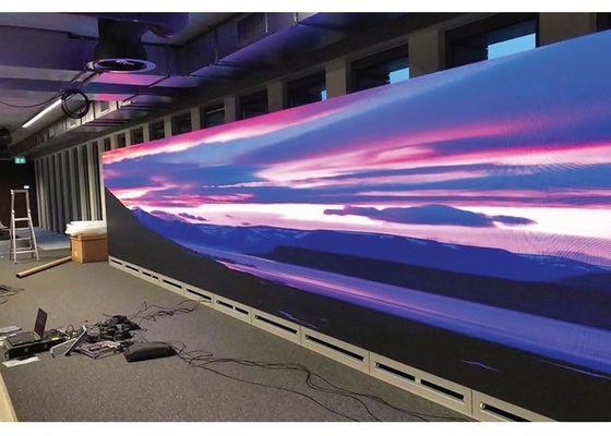 شاشة الألومنيوم المنسوجة بالديدي داخلية / خارجية P3 ، حائط فيديو HD LED للمؤتمر