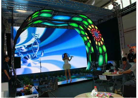 P3.91 HD لون كامل RGBLED الالومنيوم المسالك الصب الشاشة ارتفاع معدل التحديث 500 * 1000MM مجلس الوزراء