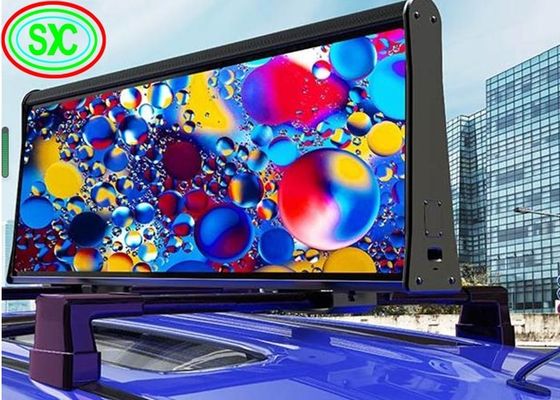 سعر جيد P5 للماء IP65 بقيادة تتحرك تسجيل 4G 3G سيارة تحكم سيارة أجرة سقف عرض الصمام الانترنت