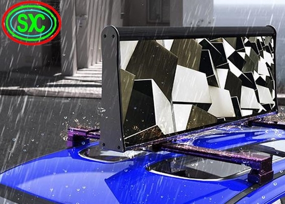 شاشة LED ذات جانب مزدوج P5 الإعلانية علامة السقف للسيارة سيارات الأجرة أعلى شاشة LED