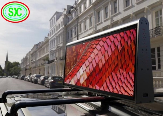 سيارة أجرة خارجية كاملة الألوان مزدوجة الجانب P5 الإعلانية شاشة LED سقف السيارة علامة مضادة للماء