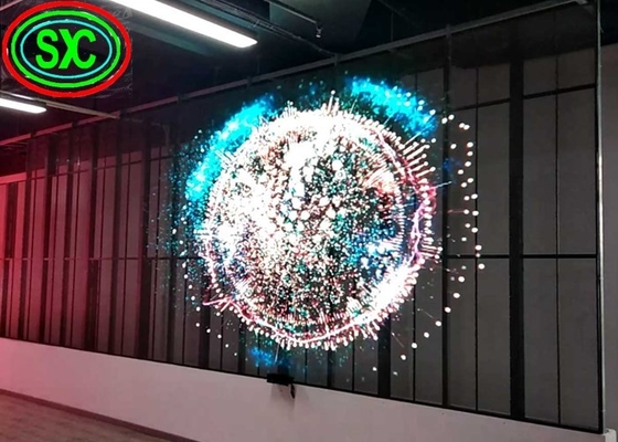 SMD2121 شاشة LED شفافة ملونة كاملة الإعلانات إشارة النافذة
