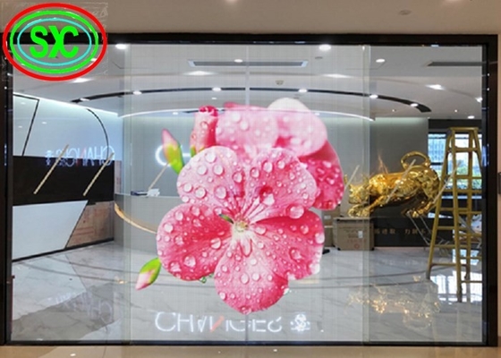 P10.42 زجاج شفاف يقود شاشة لنافذة مع ويفي نظام، 800w قوة