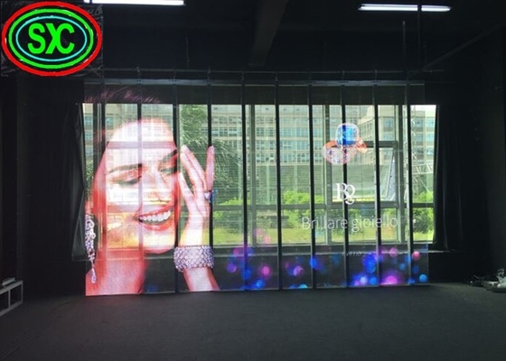 IP54 الشاشة LED الشفافة باللون الكامل في الداخل SMD1921 32768 نقطة / مربع متر
