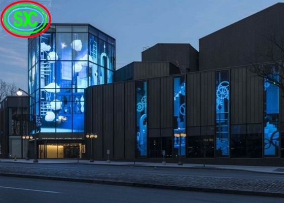 P3.91-P7.82 شاشة LED شفافة 5000cd/m2 32768 كثافة البكسل