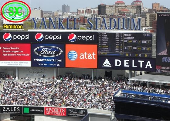 شاشة LED خارجية P5، مسافة البكسل 5 مم، تصنيف IP65، شاشة ملعب مقاومة للماء