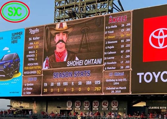 P10 SMD LED Stadium Display IP65 مقاوم للماء 5000cd/m2 الوضوح