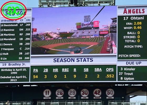 شاشة LED خارجية P5، مسافة البكسل 5 مم، تصنيف IP65، شاشة ملعب مقاومة للماء