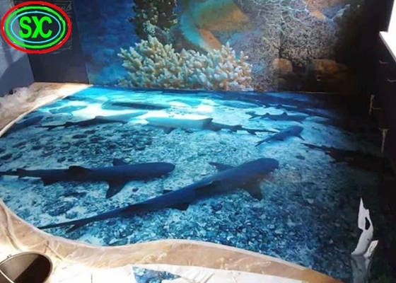 P8 Rgb LED Dance Floor فيديو ، إضاءة أرضية بلاطات معنى إمدادات الطاقة 3 سنوات ضمان