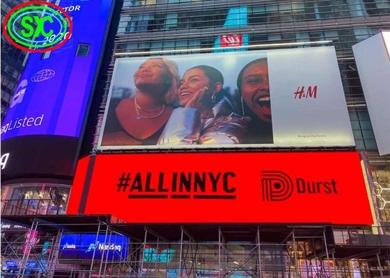 P10 شاشة LED للخارج 10mm Pixel Pitch IP65 مضاد للماء 5000cd / m2