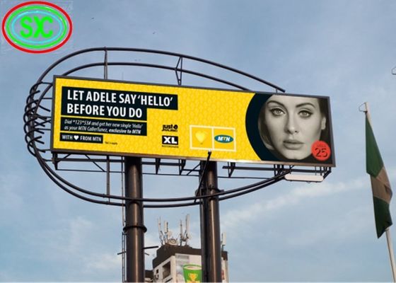 اللون الكامل P10 لوحة LED الخارجية 5000cd / M2 الوضوح 10mm مساحة البكسل