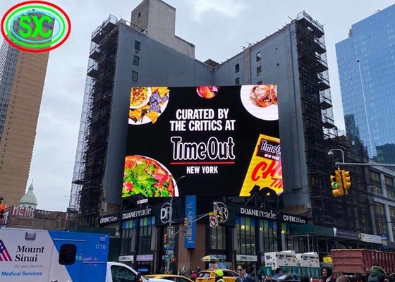 P10 LED Billboard, 32X16 شاشة LED عالية الدقة 3 سنوات ضمان