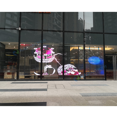 شاشات LED معلقة شاشة LED شفافة 1000 * 500MM ضوء قابل للتعديل
