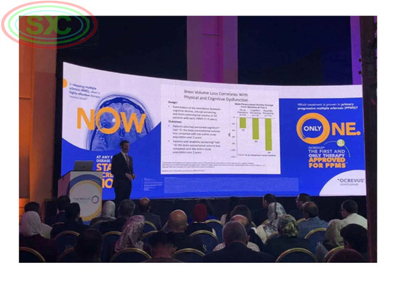 خارجية داخلية HD مسرح خلفية ضئيلة LED عرض P3.9 الإيجار LED جدار الفيديو