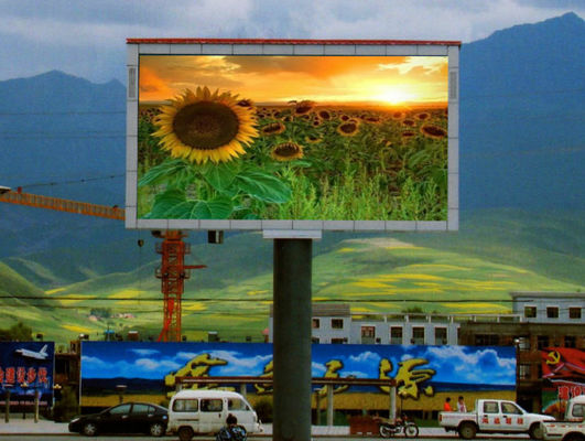 لوحات إعلانات LED P10 IP65 / LED لوحات إعلانات رقمية LED Full Color مع 220V 60HZ led digital billboard