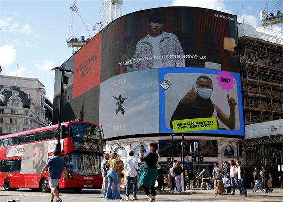 لوحة إعلانات LED خارجية ملونة بالكامل SMD P6 مقاس 576x576 مم مقاومة للماء IP65