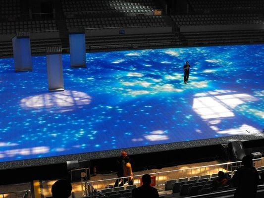 P4.81mm Full Color LED Dance Floor 500x500mm IP65 مقاوم للماء ضمان 3 سنوات