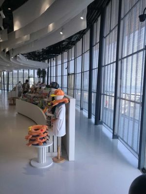 HD Full Color Video Advertising Led Screen G3.91-7.82 نافذة داخلية زجاجية شفافة