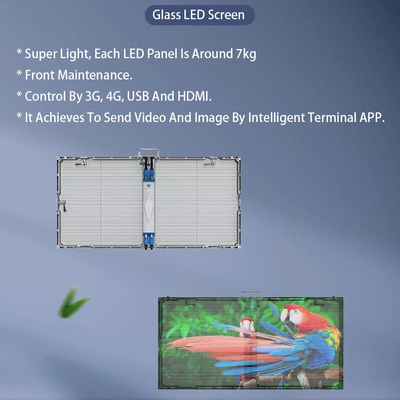 إعلانات مراكز التسوق G3.9-P7.81 الشبكة شاشة LED شفافة رقيقة للغاية