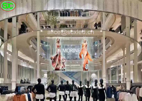 p6.25 لينة شفافة مرنة شاشة ليد، سمد زجاج جدار شاشة نوفا نظام