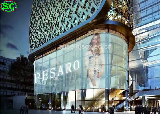 سعر جيد P10.42 زجاج شفاف يقود شاشة لنافذة مع ويفي نظام، 800w قوة الانترنت