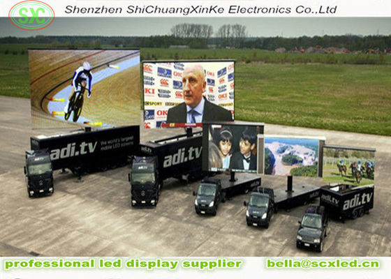 شاشة LED خارجية متنقلة P5 لشاحنة، مساحة البكسل 5 مم، تصنيف IP65