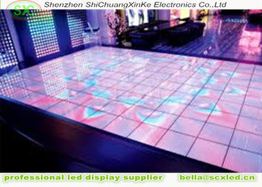 أرضية الرقص مضادة للماء RGB LED مع بريق Epistar Chip تأثير الإضاءة المتوهج والملصقات القابلة للتخصيص