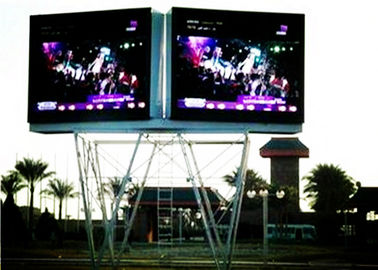 الإعلانات الخارجية LED Billboard Street P10 لوحات عرض LED ملونة كاملة مع عمود