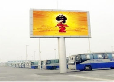 الإعلانات الخارجية LED Billboard Street P10 لوحات عرض LED ملونة كاملة مع عمود