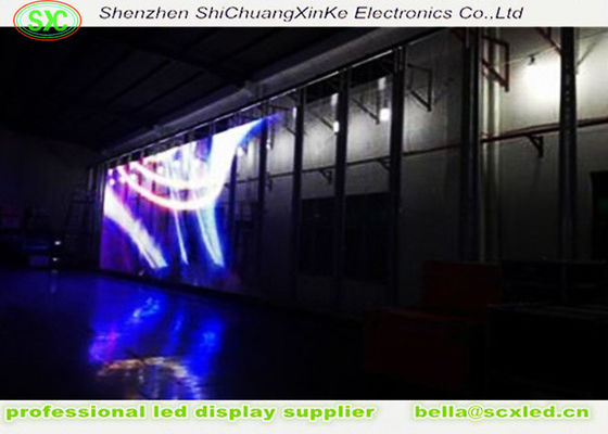 P3.91 الشاشة الشفافة الزجاجية LED Display Brightness For Window Display الشاشة الزجاجية LED Display