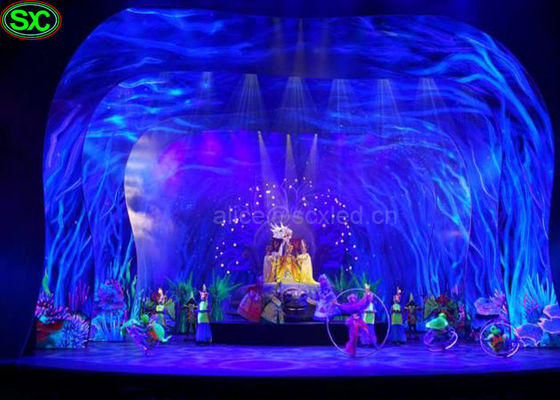 لينة شفافة مرنة LED الستار العرض، أدى الستار الشاشة MBI IC