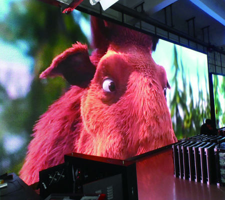 خزائن تأجير شاشة LED خارجية P0.9 IP65 سطوع 6500cd صمامات ثنائية Natiosnstar لوحة عرض LED داخلية