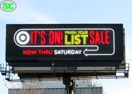 رقيقة جدا RGB P6 P8 IP65 لوحات الإعلانات الإعلانية بقيادة 3 * سنة الضمان