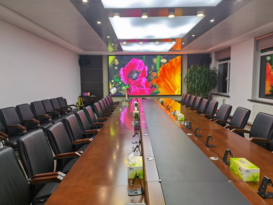 عرض LED عالي الوضوح في الداخل p1.2،p1.5 التثبيت الأمامي للضوء