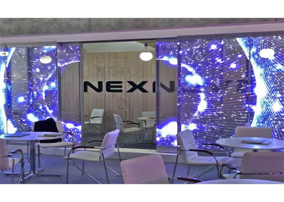 شاشات LED معلقة شاشة LED شفافة 1000 * 500MM ضوء قابل للتعديل
