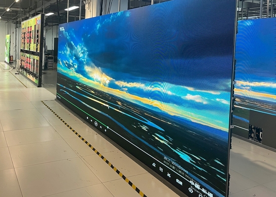 P3.91 شاشة إعلانات LED داخلية للمؤتمرات / حائط فيديو LED مع خزانة حديدية