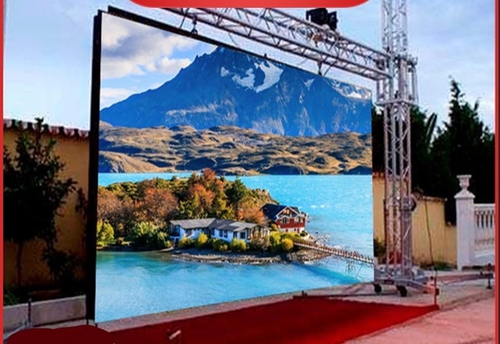 P4 لون كامل داخل LED شاشة فيديو حائط 80 * 40 وحدات الدقة لوحات إعلانية